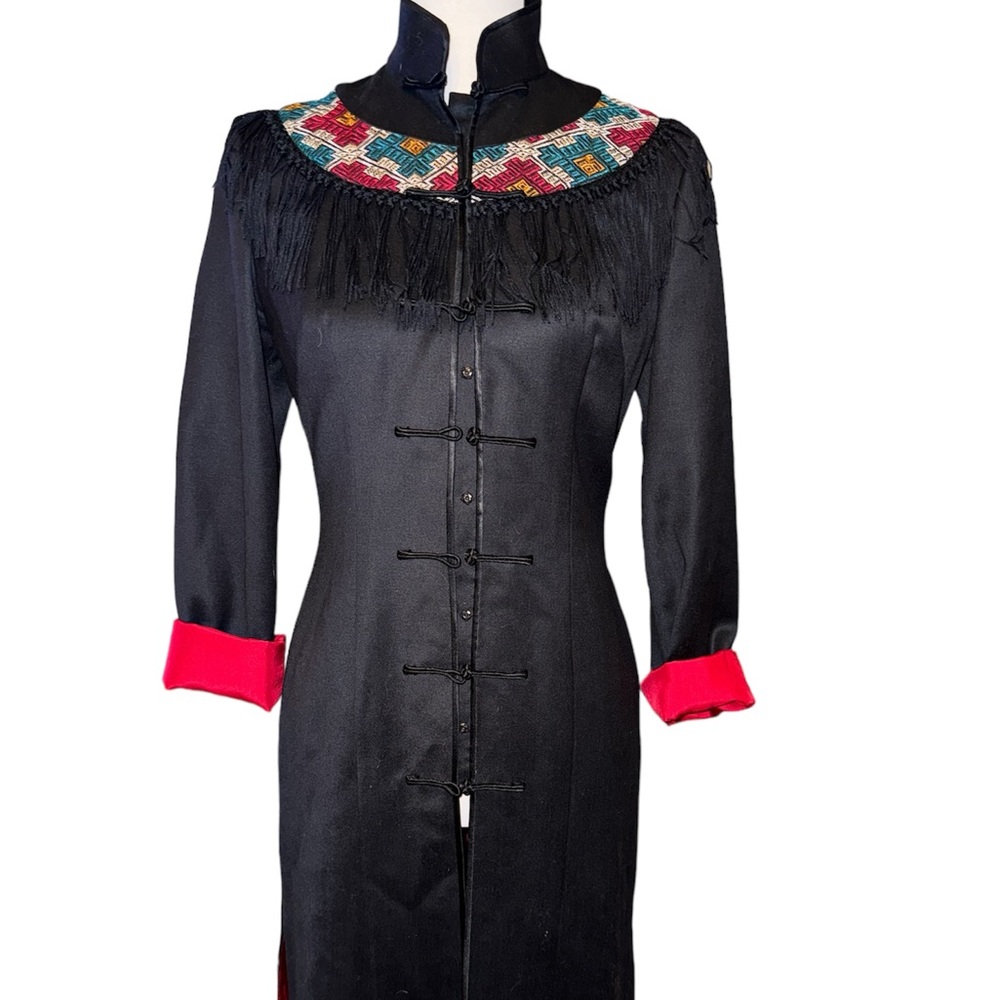 Shanghai Tang Silk & Wool long jacket